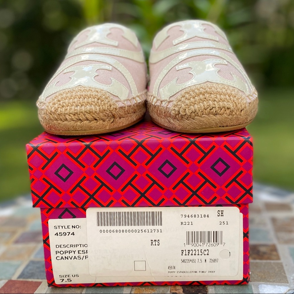 ✨LAST PAIR ✨ Tory Burch Poppy Logo Espadrille Flat - Picture 7 of 15
